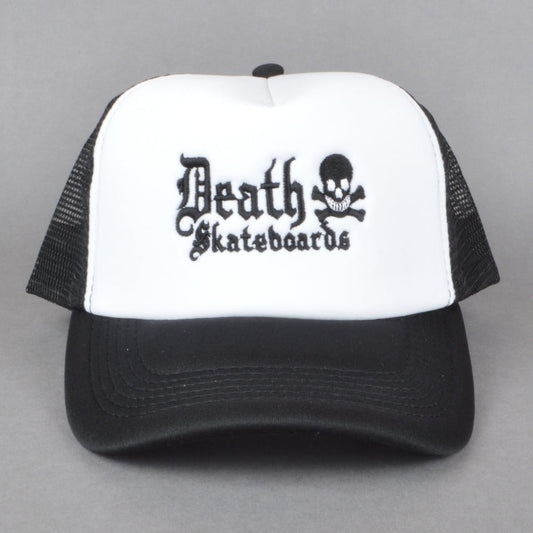Death Skateboards Old English Trucker Cap Black /White