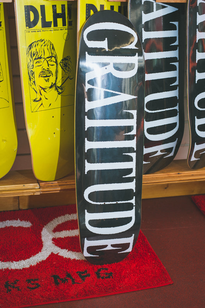 Gratitude Skateshop 'Crystalized Type' 9" Almost a Shovel Deck