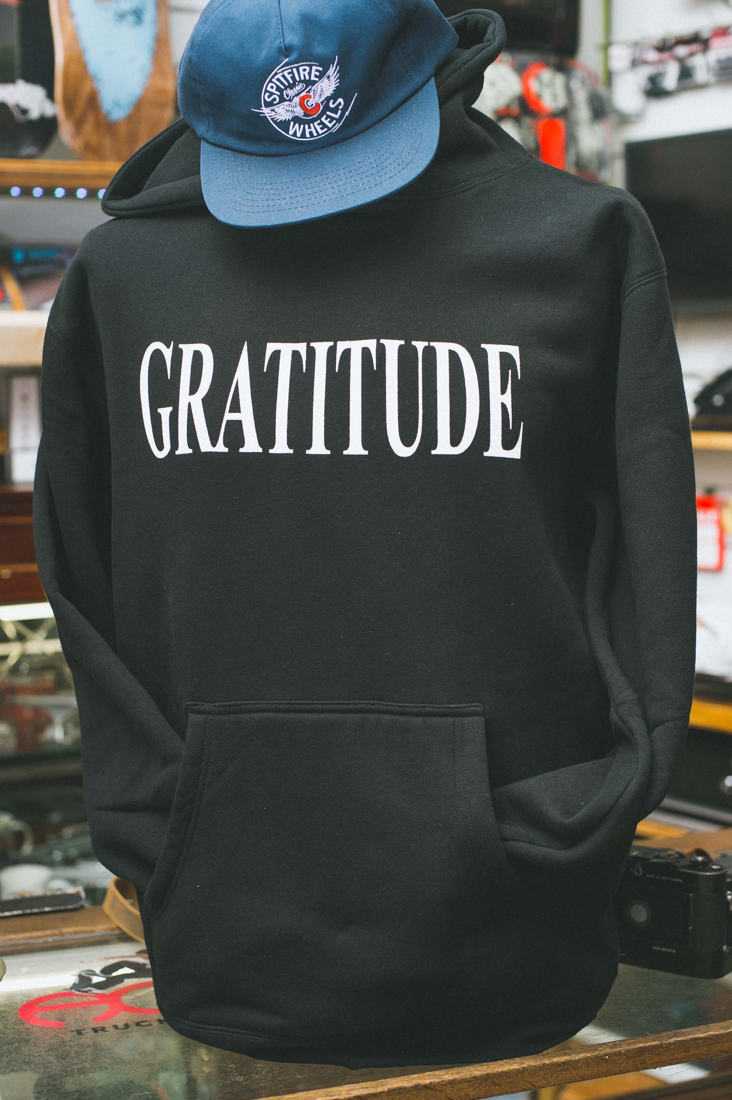 Gratitude Skate Shop Crystalized Black/ White Hoody