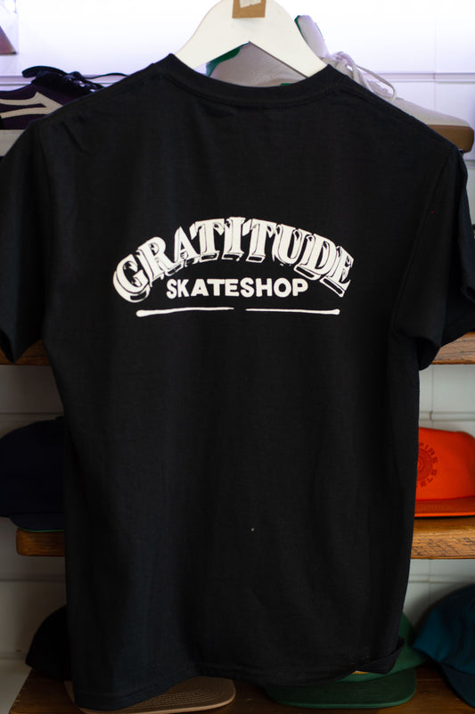 Gratitude Skateshop Mr Finbar Kids T-Shirt Black/White