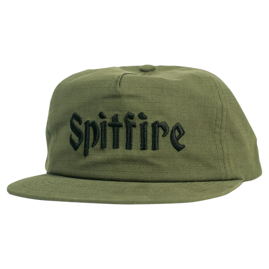 Spitfire Wheels Molotov Script Cap (Olive/Black)
