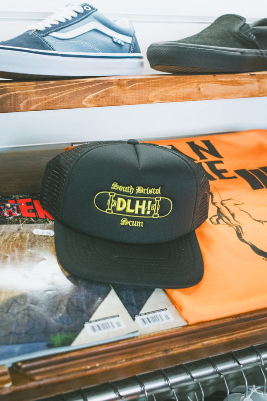 DLH 'South Bristol Scum" Black Trucker Cap