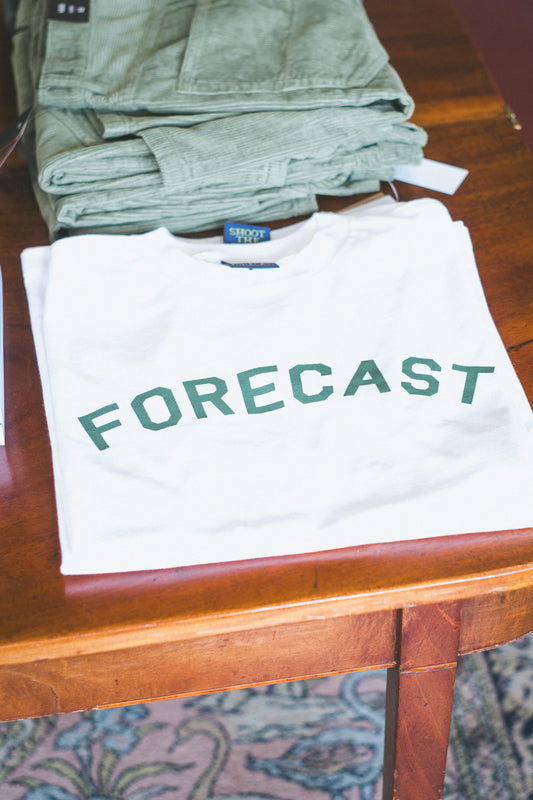Forecast College Logo Grey White / Army T-Shirt