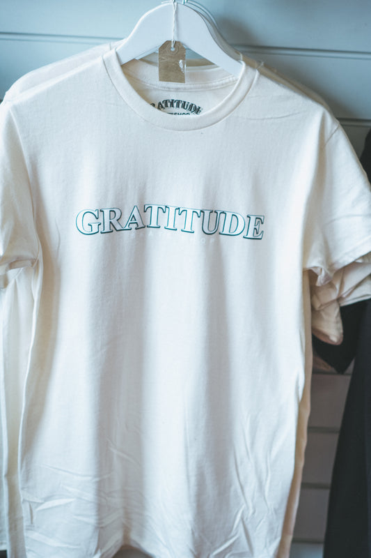 Gratitude Skateshop OG Logo Natural / White / Black T-shirt