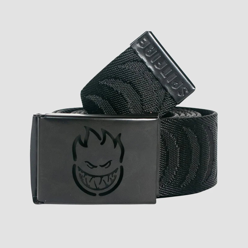 Bighead Cut Out Crescent Jaquard Belt (Black/Black) - O/S
