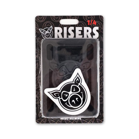 Pig Wheels Pig 1/4" Hard Risers Black