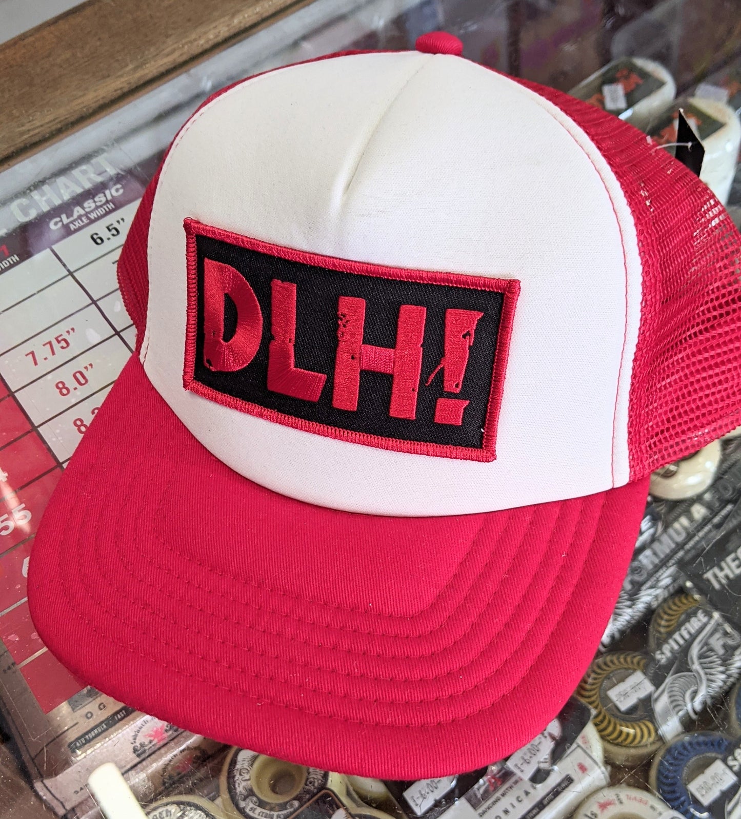 DLH Trucker White/Red Cap